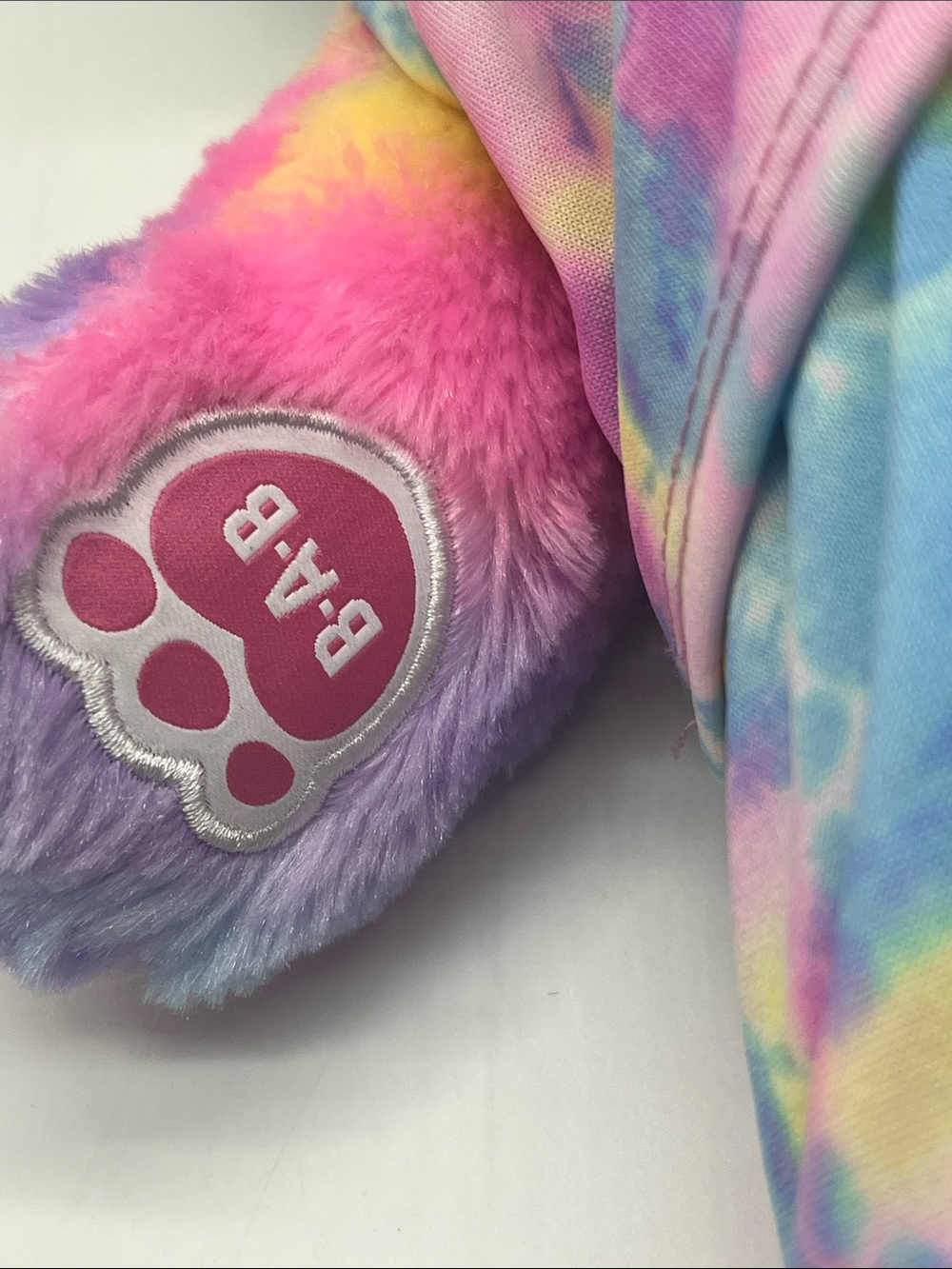 Build-A-Bear Multicolor Pastel Tie-Dye Plush Wolf - Picture 4 of 7